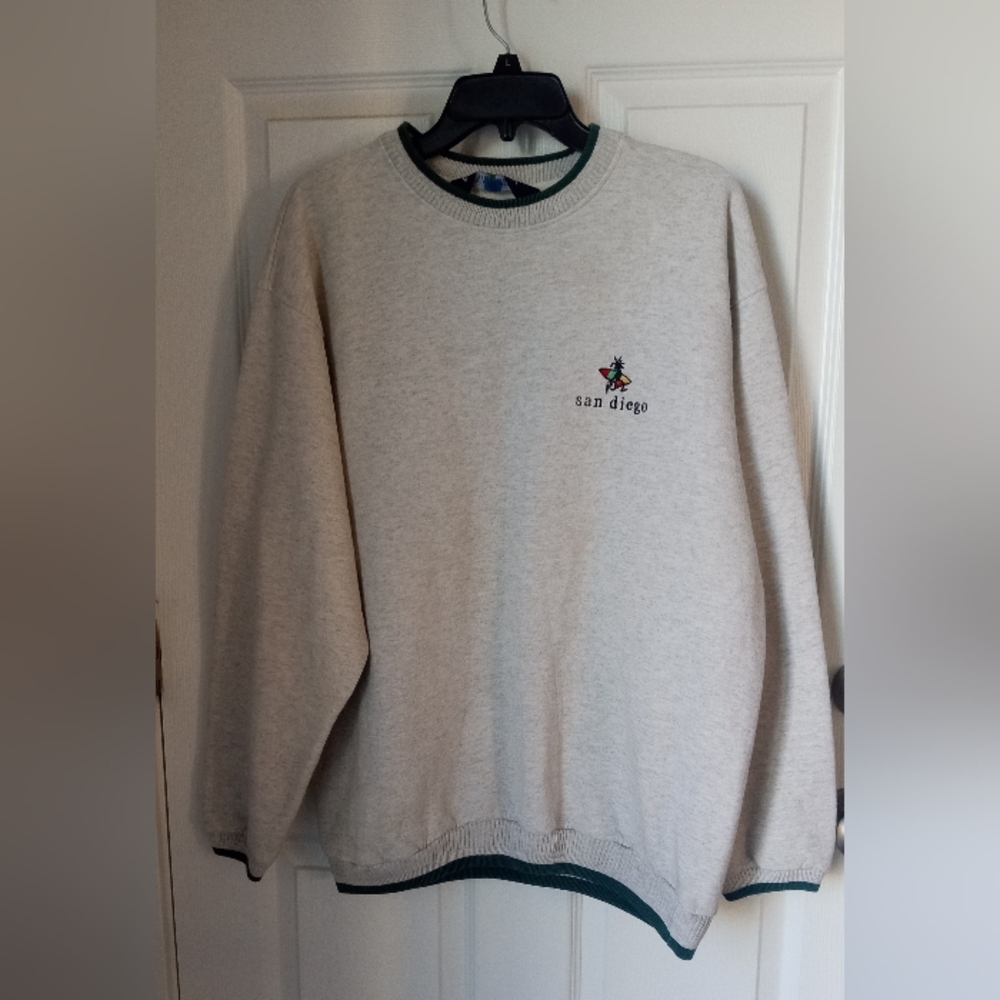 San Diego Men's Beige Crewneck Sweater